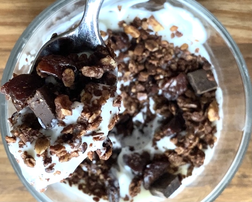 Top yogurt with this dark chocolate cherry granola.